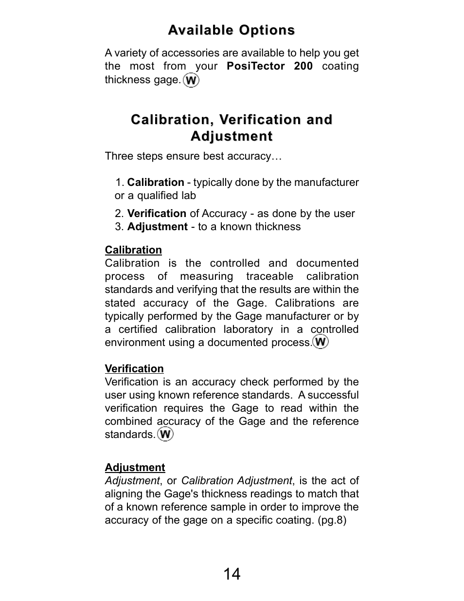 DeFelsko PosiTector 200 v.2.0 User Manual | Page 14 / 20