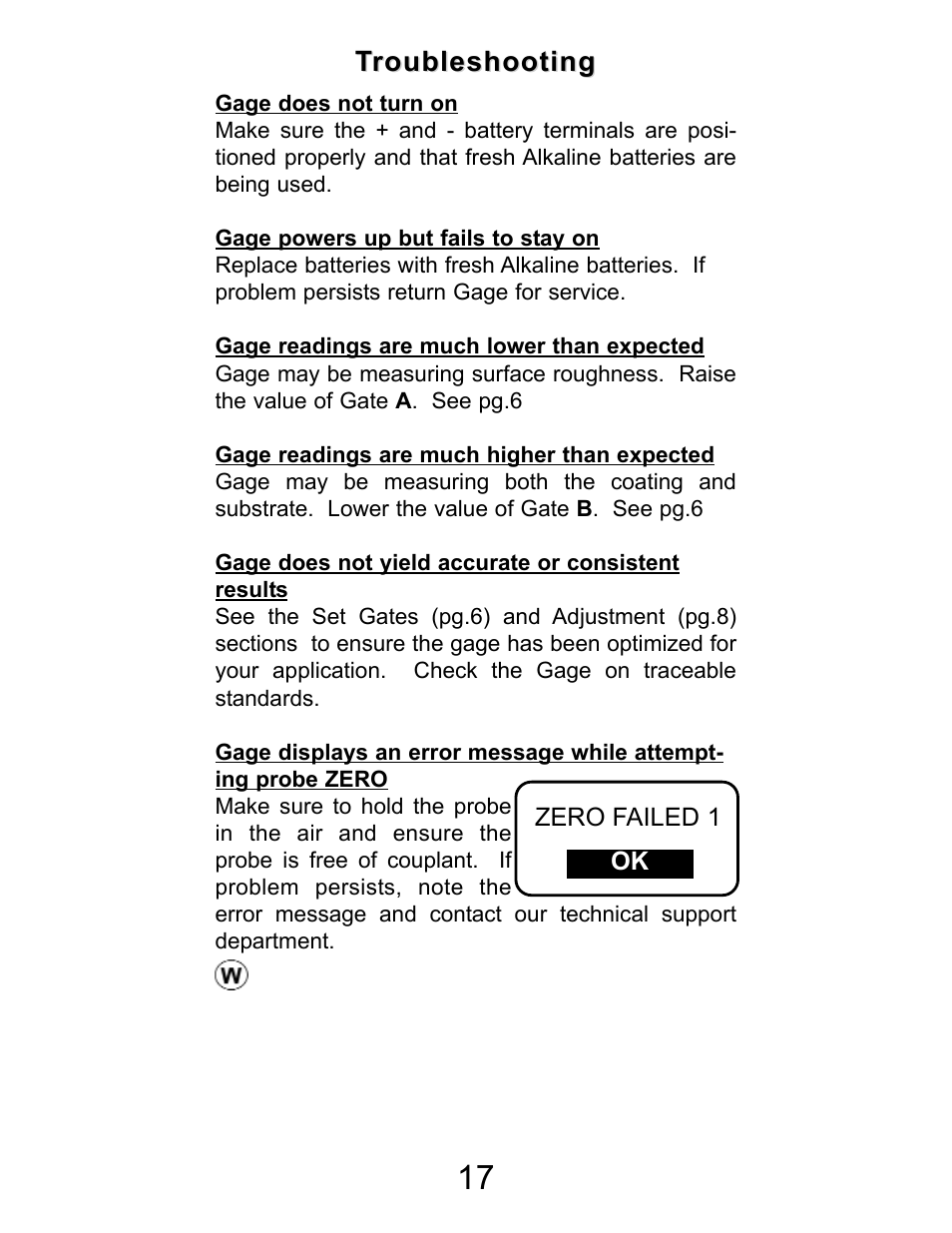 DeFelsko PosiTector 200 v.2.0 User Manual | Page 17 / 20