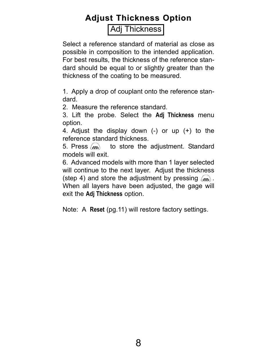 DeFelsko PosiTector 200 v.2.0 User Manual | Page 8 / 20