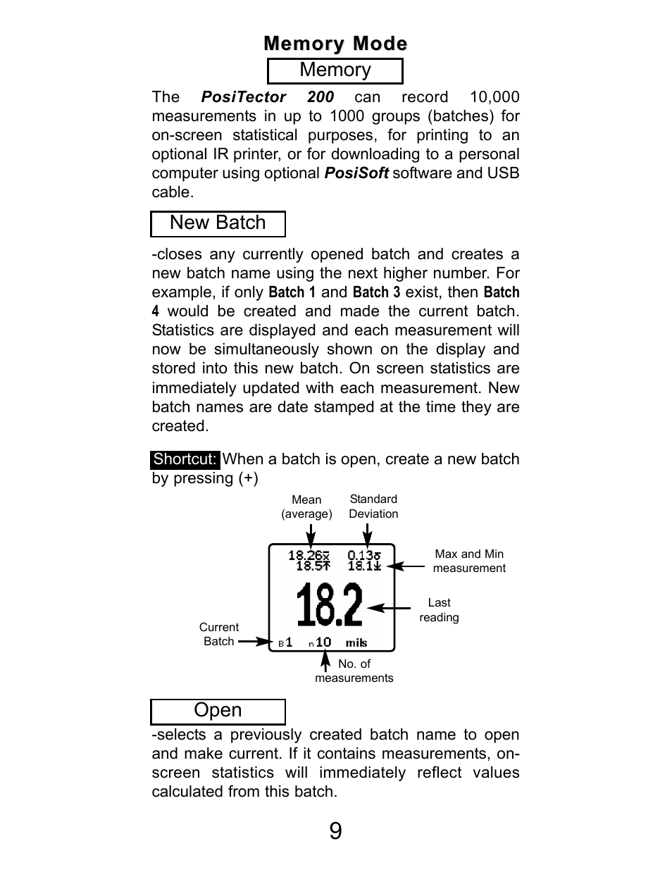 DeFelsko PosiTector 200 v.2.0 User Manual | Page 9 / 20