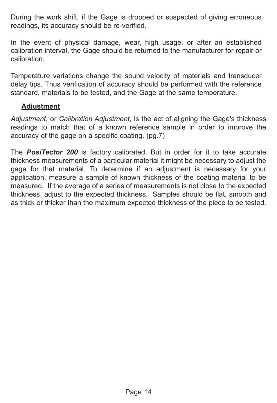 DeFelsko PosiTector 200 v.1.2 User Manual | Page 14 / 20