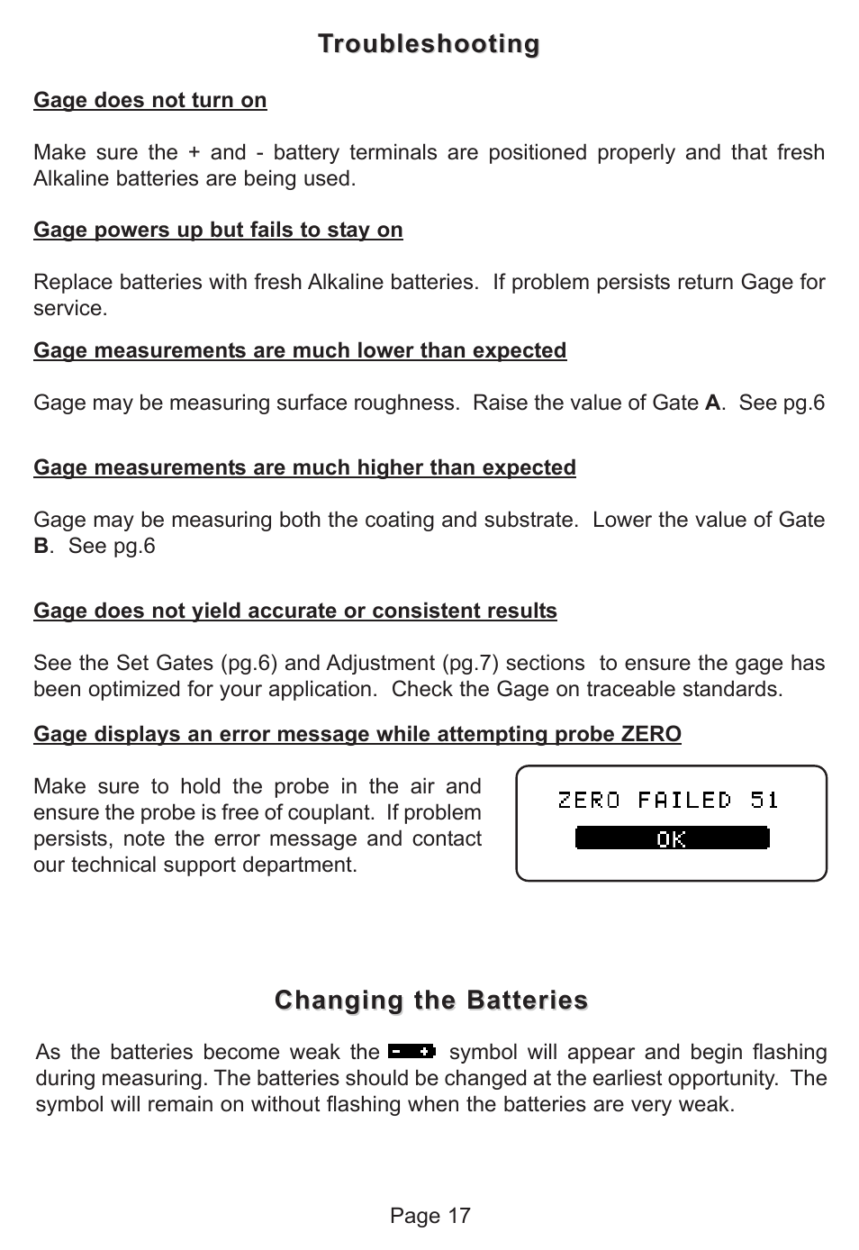 DeFelsko PosiTector 200 v.1.2 User Manual | Page 17 / 20