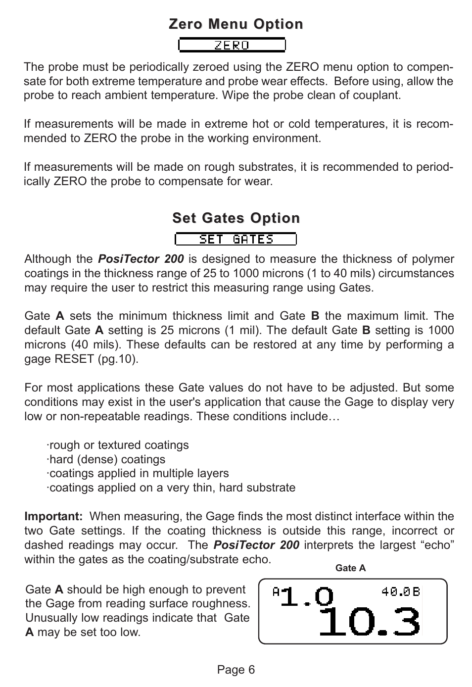 DeFelsko PosiTector 200 v.1.2 User Manual | Page 6 / 20