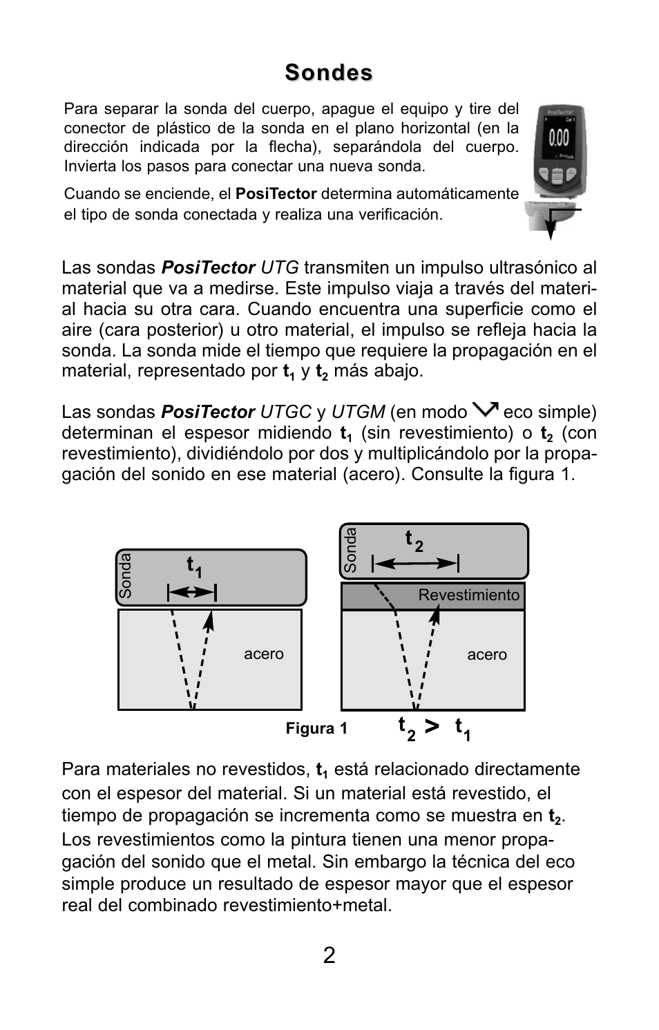 Sondes | DeFelsko PosiTector UTG v.3.0 Quick Guide User Manual | Page 16 / 53