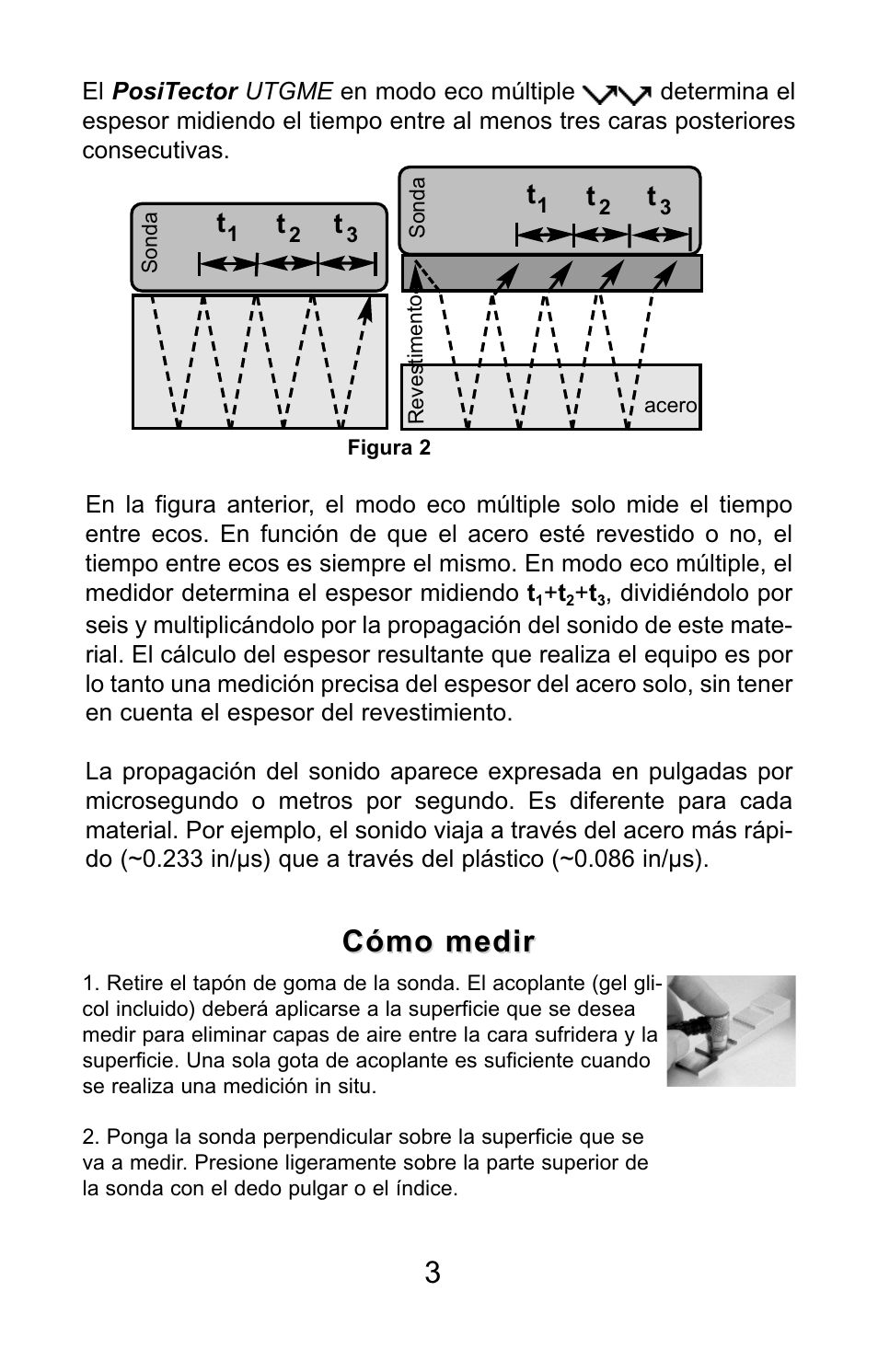 Cómo medir | DeFelsko PosiTector UTG v.3.0 Quick Guide User Manual | Page 17 / 53