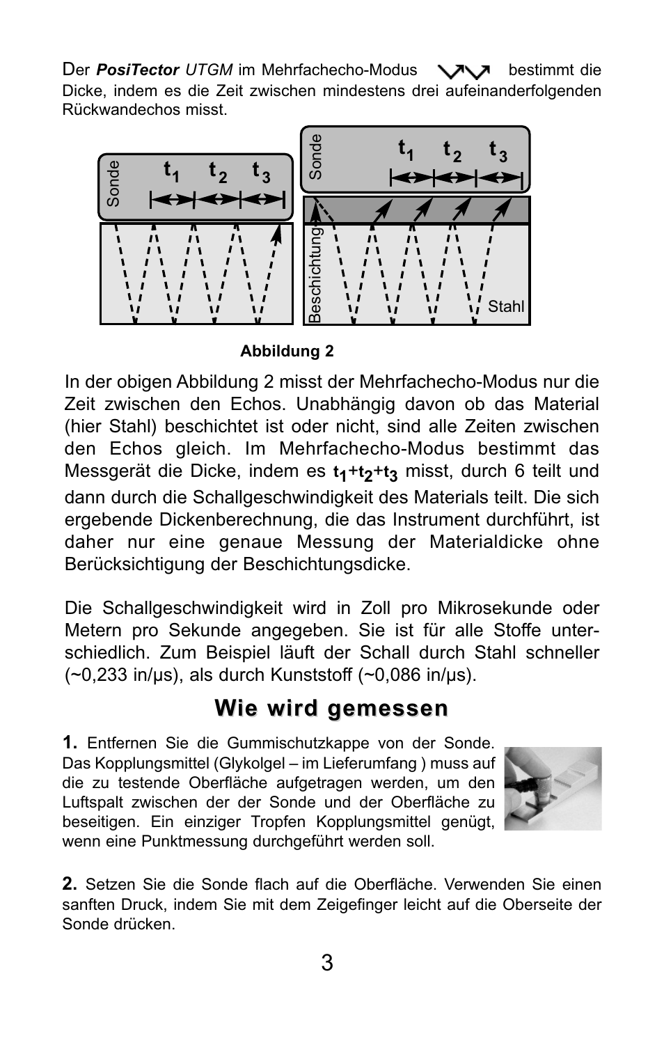 3wie wird gemessen wie wird gemessen | DeFelsko PosiTector UTG v.3.0 Quick Guide User Manual | Page 30 / 53