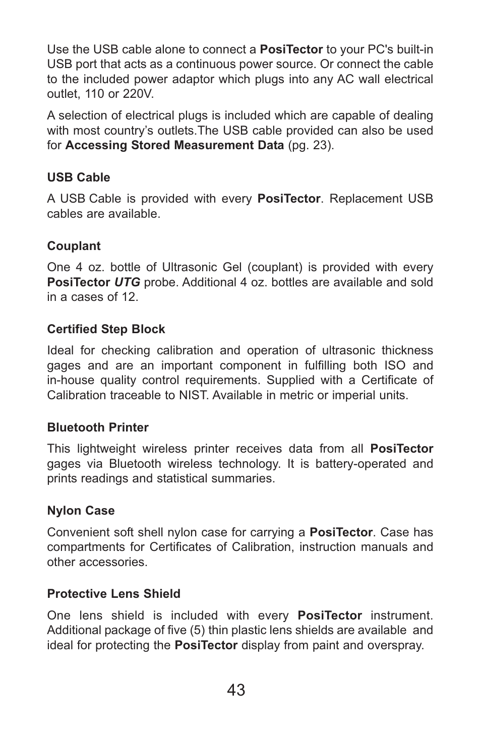 DeFelsko PosiTector UTG v.3.1 Full Manual User Manual | Page 46 / 48