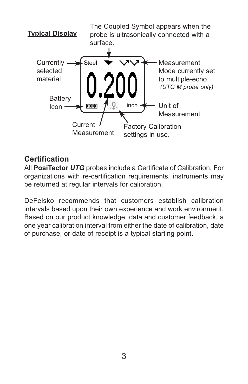 DeFelsko PosiTector UTG v.3.1 Full Manual User Manual | Page 6 / 48