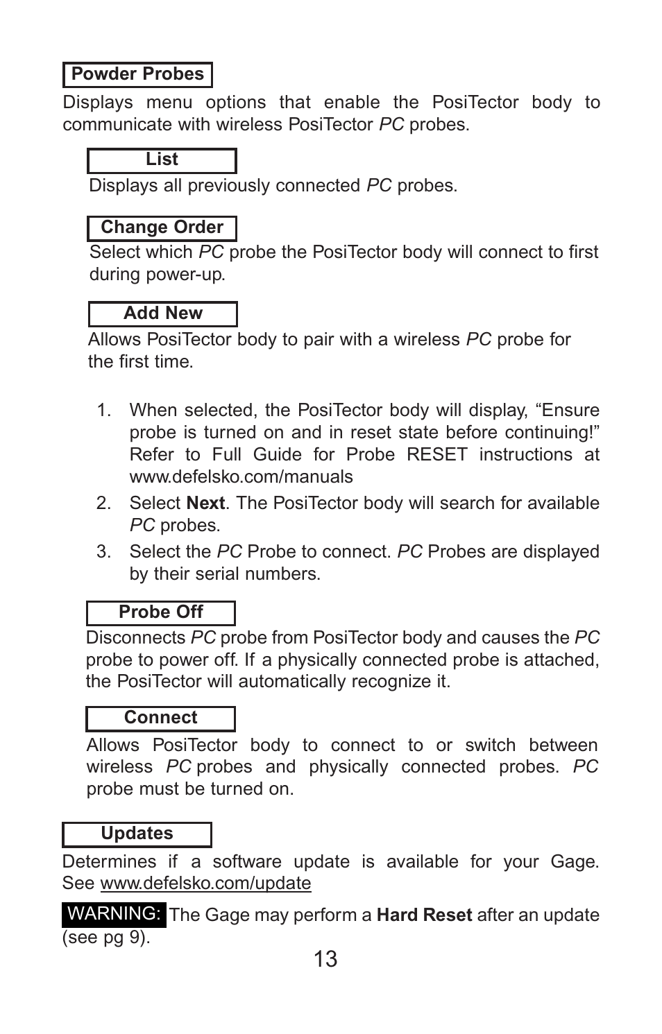 DeFelsko PosiTector PC v.2.0 User Manual | Page 14 / 66