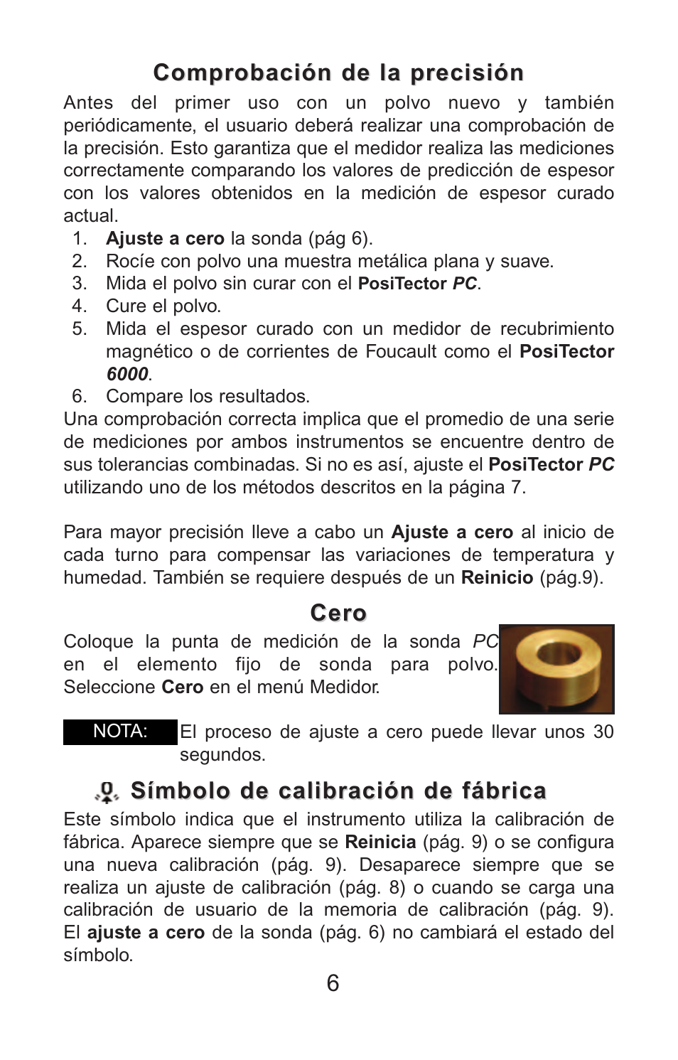 Cero | DeFelsko PosiTector PC v.2.0 User Manual | Page 24 / 66