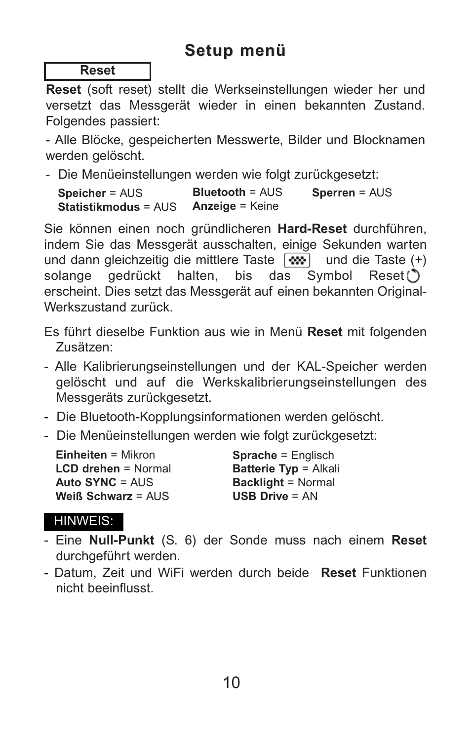 Setup menü | DeFelsko PosiTector PC v.2.0 User Manual | Page 44 / 66