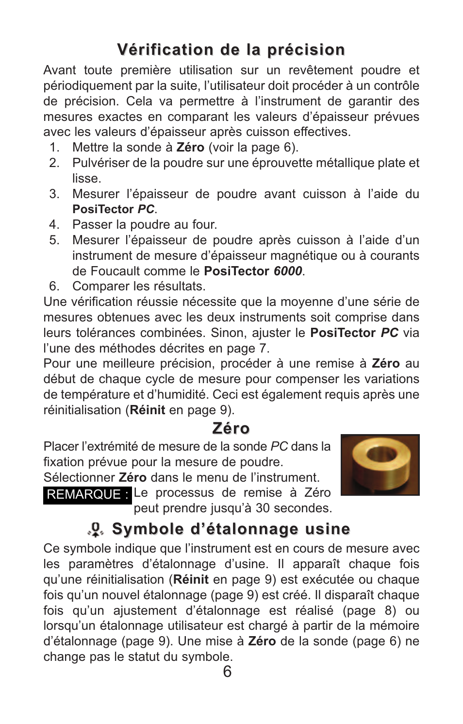 Zéro | DeFelsko PosiTector PC v.2.0 User Manual | Page 56 / 66