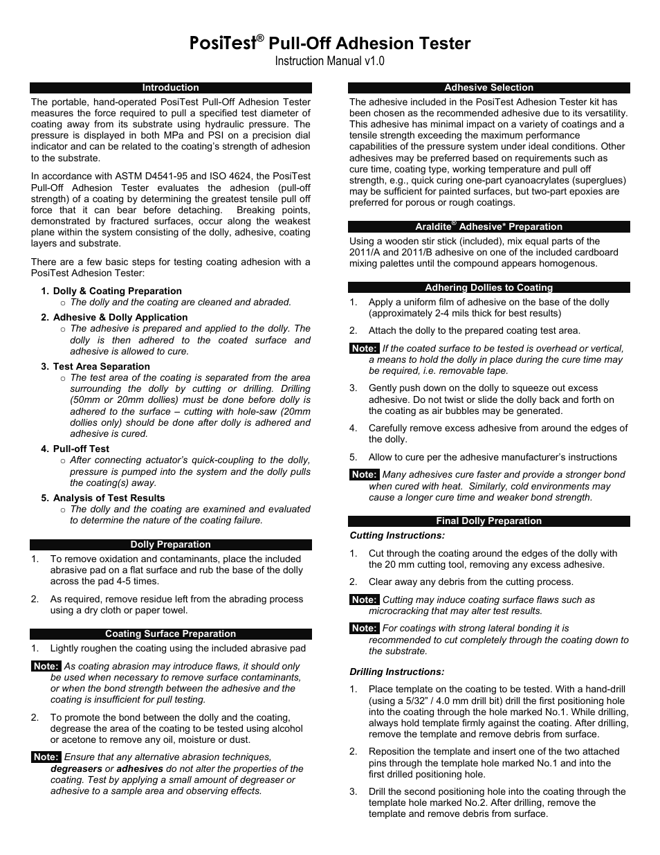DeFelsko PosiTest AT v.1.0 User Manual | 2 pages