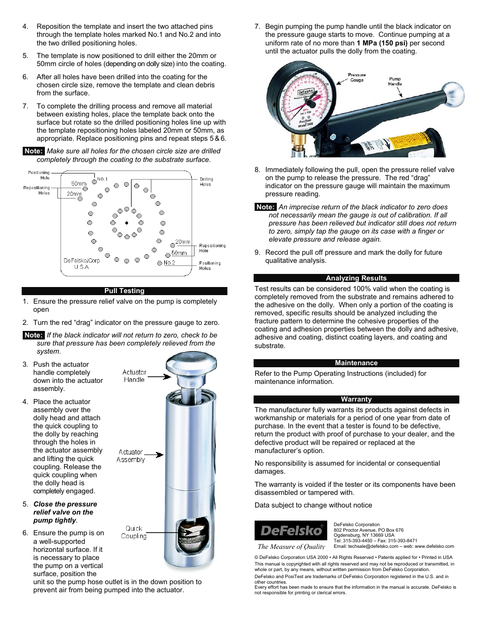 DeFelsko PosiTest AT v.1.0 User Manual | Page 2 / 2