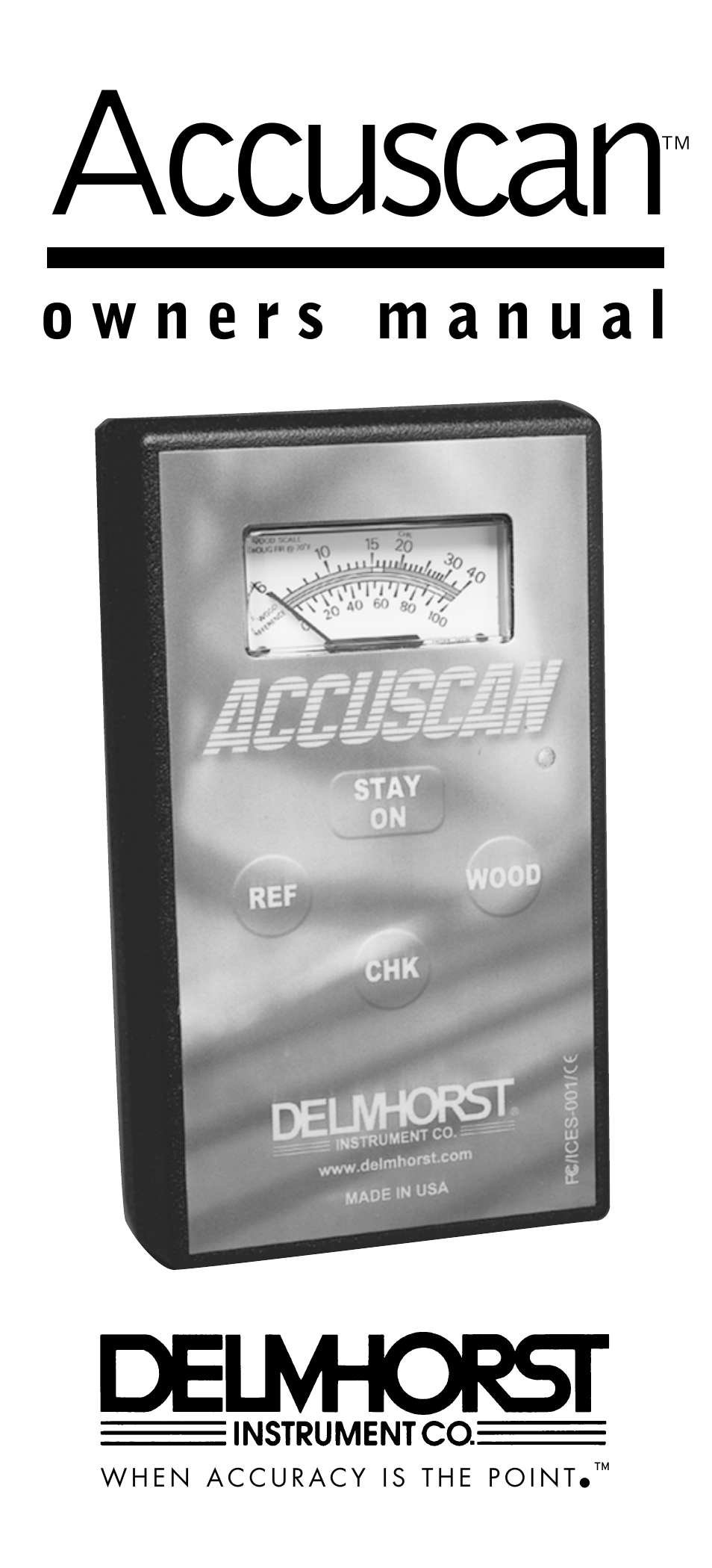 Delmhorst Instrument Accuscan User Manual | 14 pages