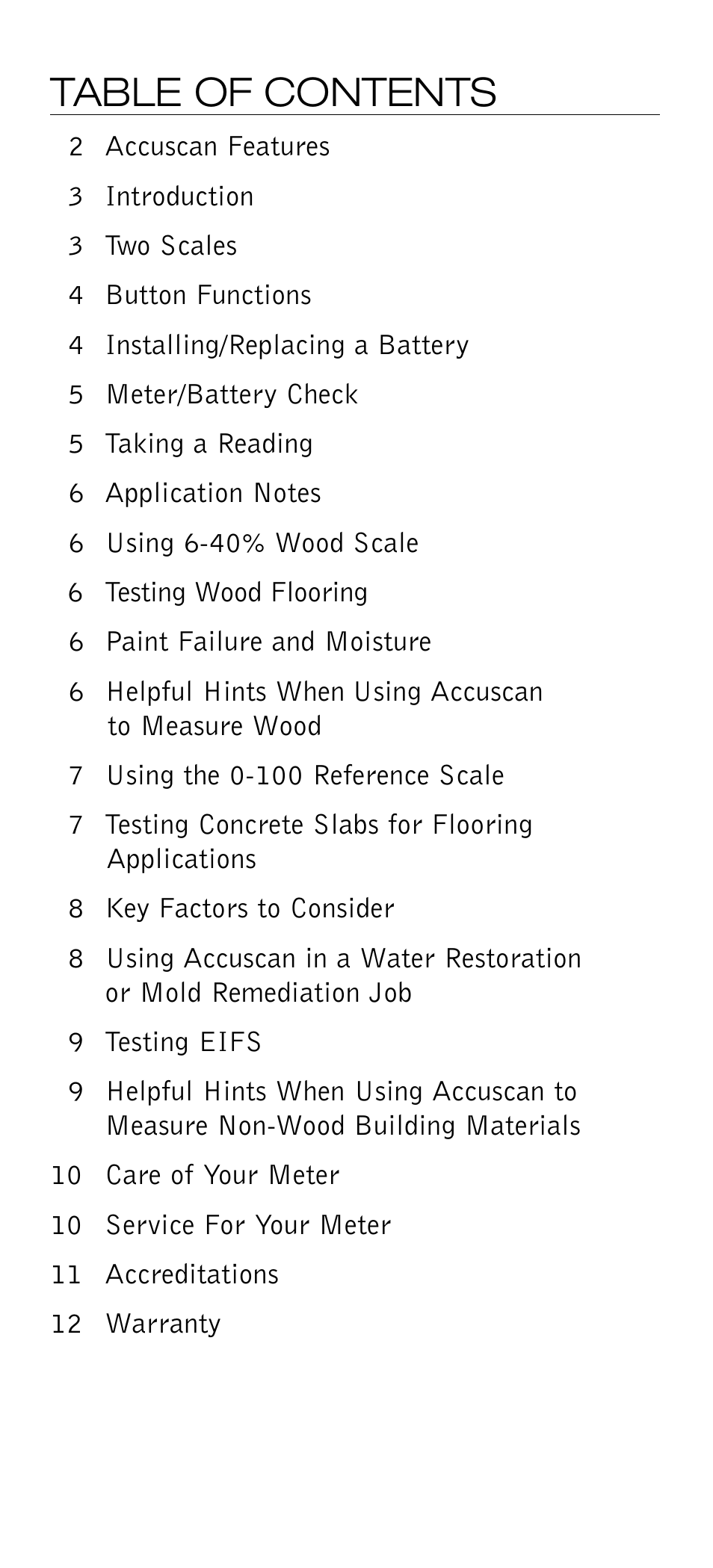 Delmhorst Instrument Accuscan User Manual | Page 2 / 14