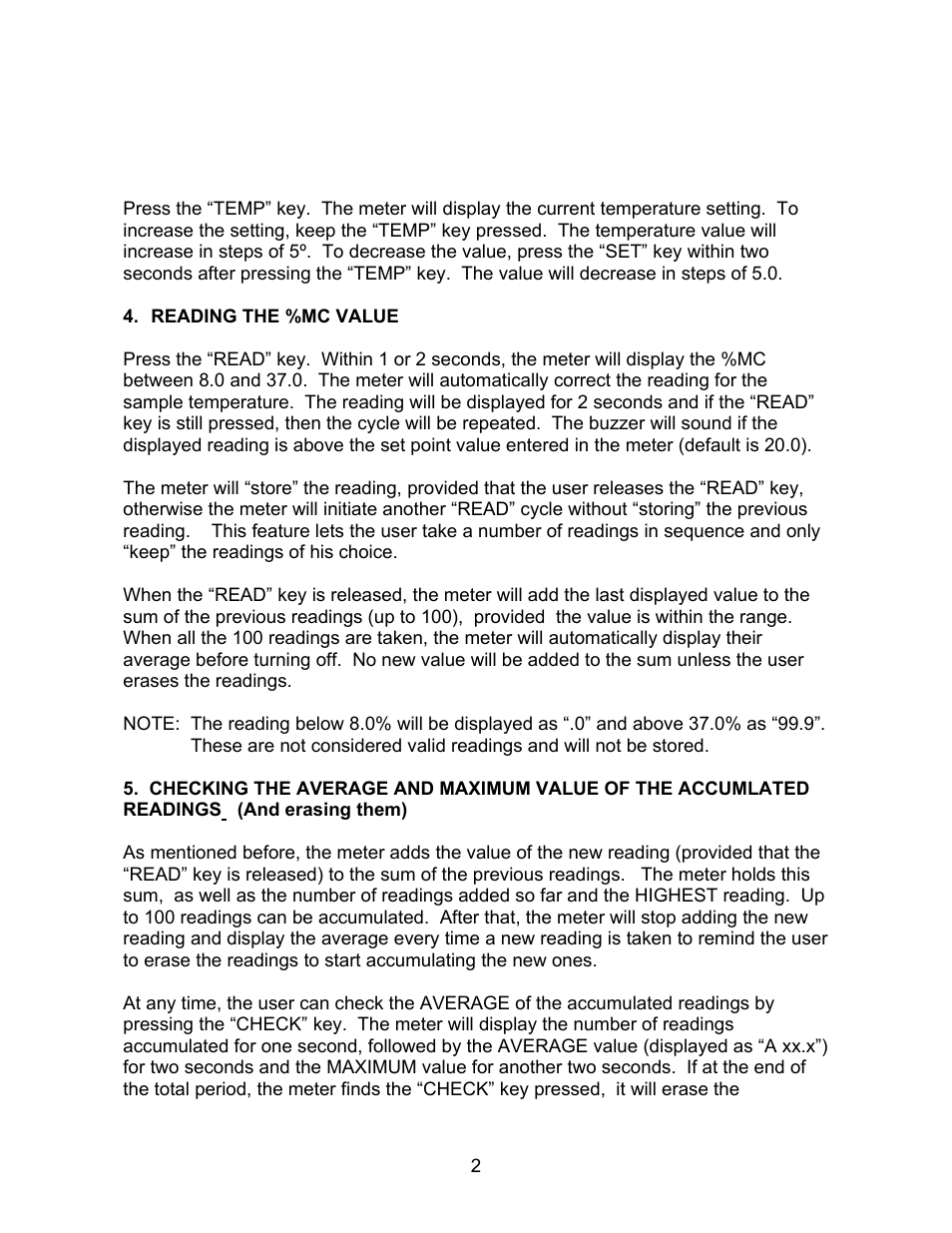 Delmhorst Instrument F-2000T User Manual | Page 2 / 20