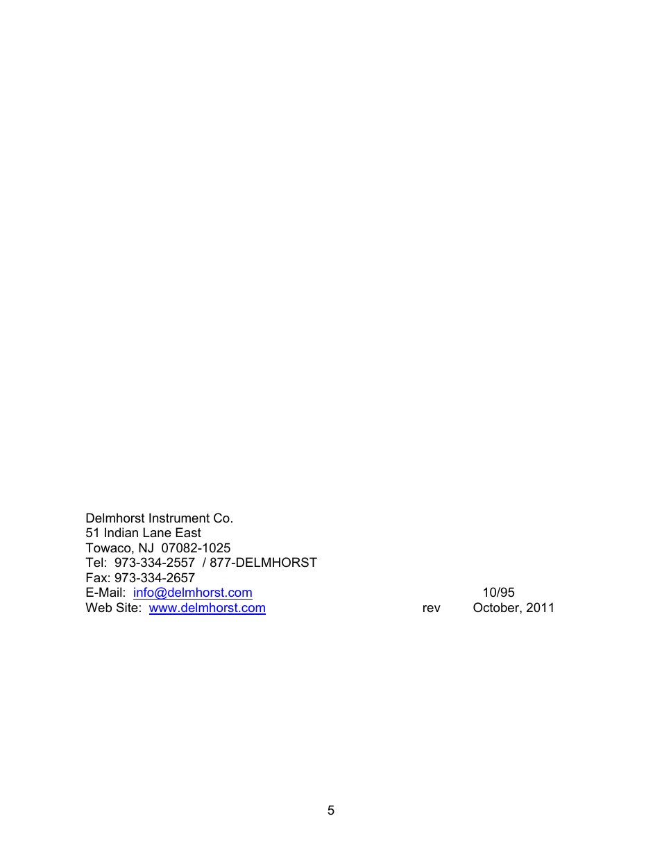 Delmhorst Instrument F-2000T User Manual | Page 5 / 20