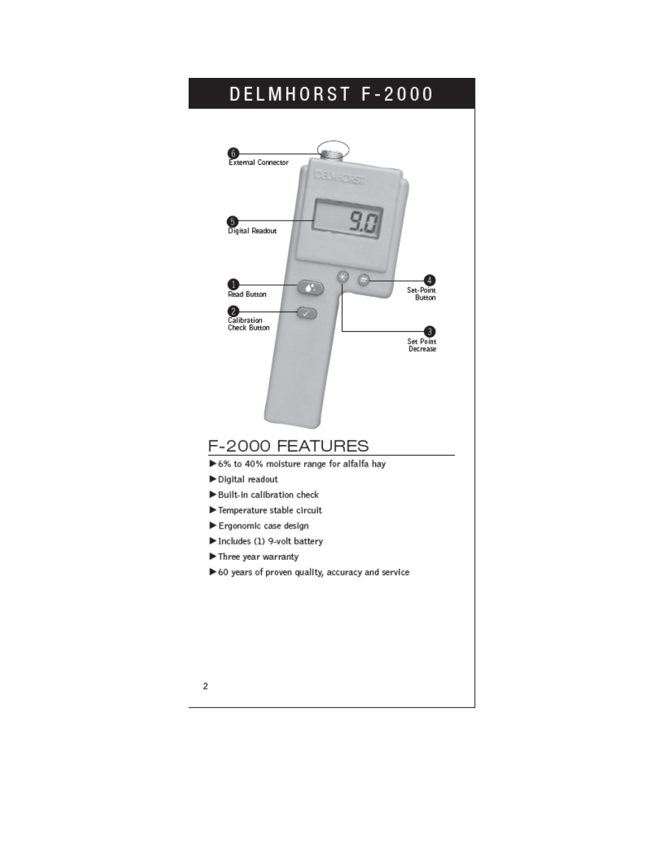 Delmhorst Instrument F-2000T User Manual | Page 8 / 20