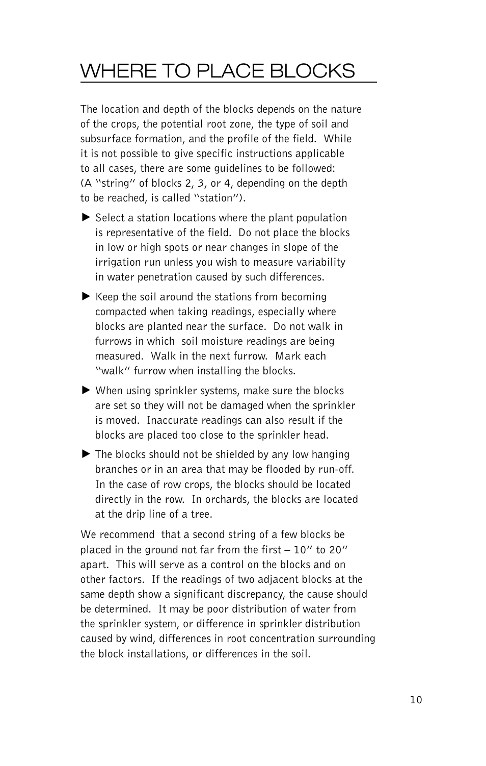 Where to place blocks | Delmhorst Instrument KS-D1 User Manual | Page 11 / 16