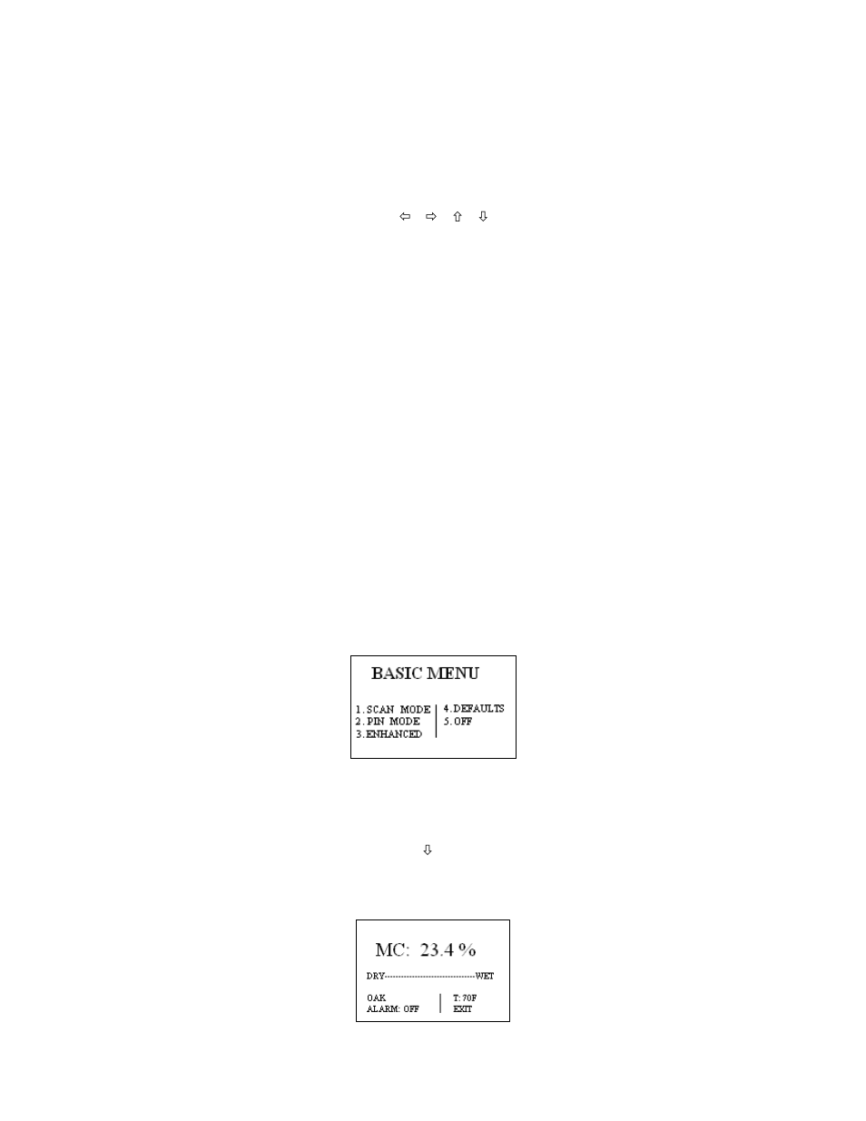 Meter use, Basic and enhanced modes, Using the meter in basic mode | Delmhorst Instrument Navigator User Manual | Page 7 / 28