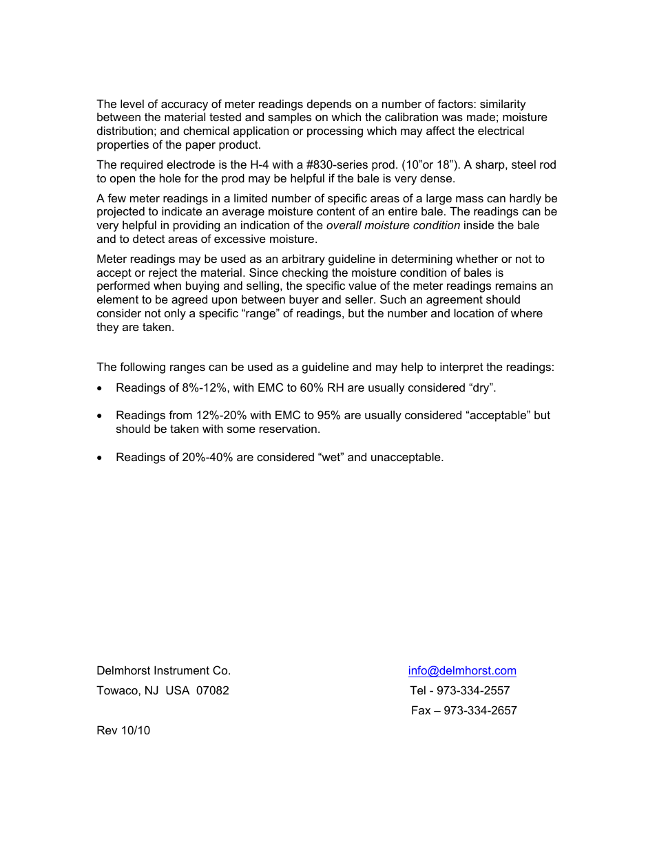 Delmhorst Instrument RDM-3P User Manual | Page 3 / 31