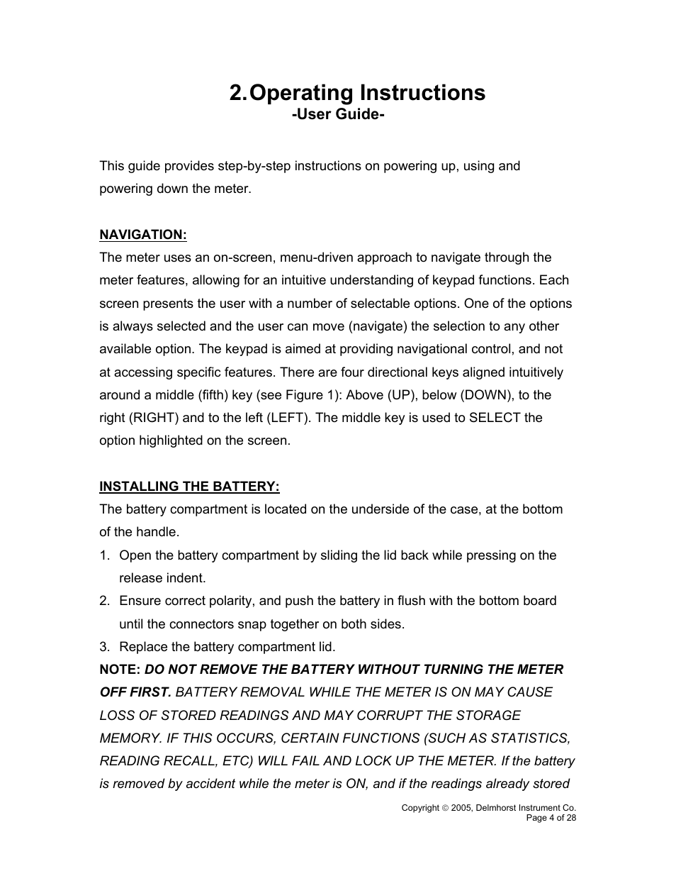 Operating instructions | Delmhorst Instrument RDM-3P User Manual | Page 7 / 31