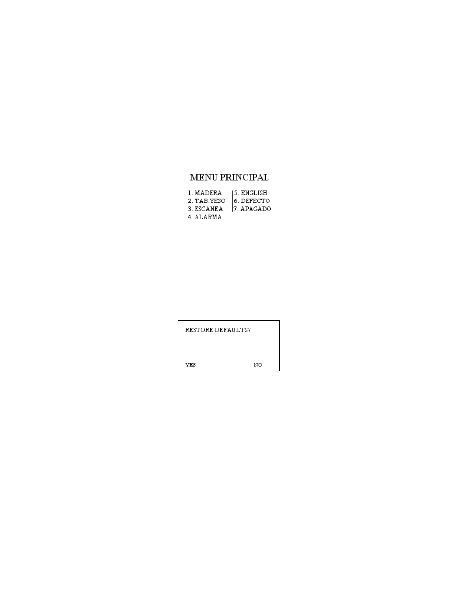 Main menu options | Delmhorst Instrument TechCheck PLUS User Manual | Page 8 / 33