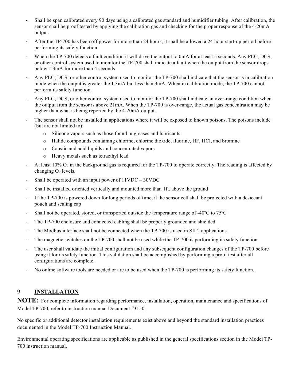 Detcon TP-700 SIL 2 Safety Manual User Manual | Page 3 / 6