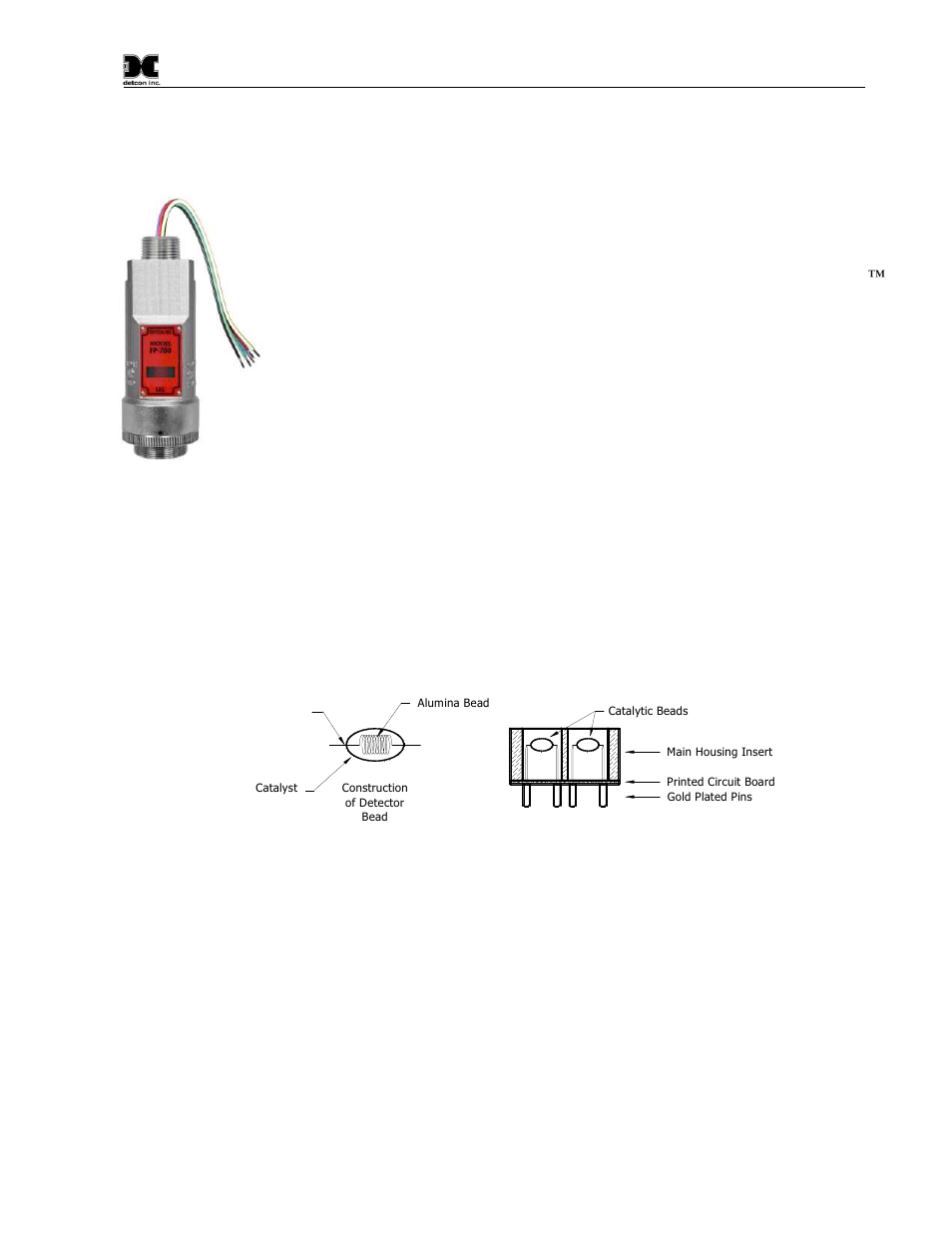 Introduction, Description, Figure 1 sensor cell construction | 1 description | Detcon FP-700 User Manual | Page 5 / 50