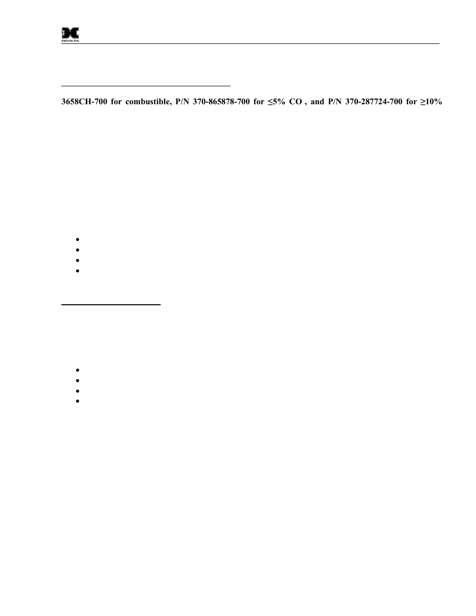 Ir-700 sensor warranty | Detcon IR-700 User Manual | Page 39 / 50