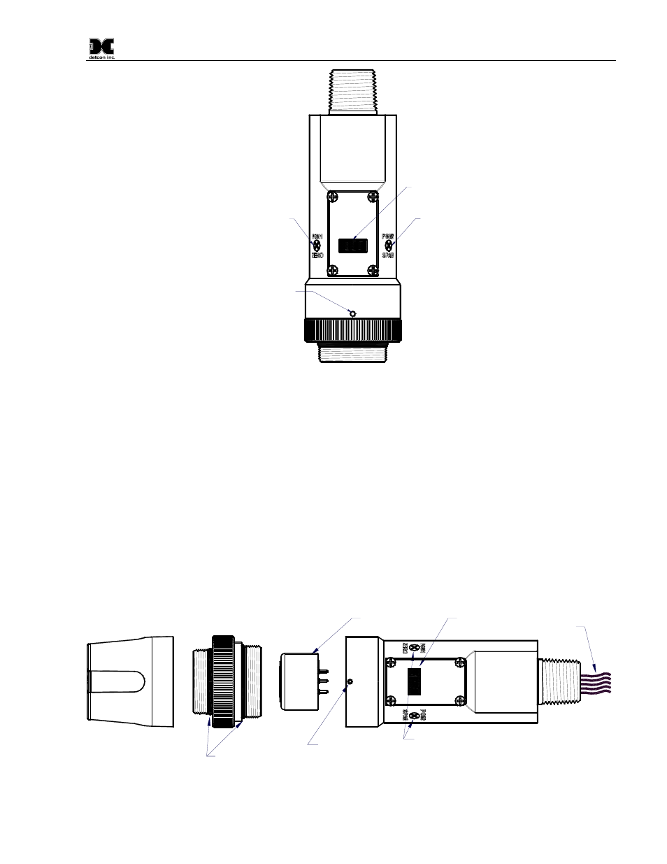 Modular mechanical design, 3 modular mechanical design, Figure 4 sensor assembly front view | Figure 5 sensor assembly breakaway | Detcon DM-700 User Manual | Page 7 / 58