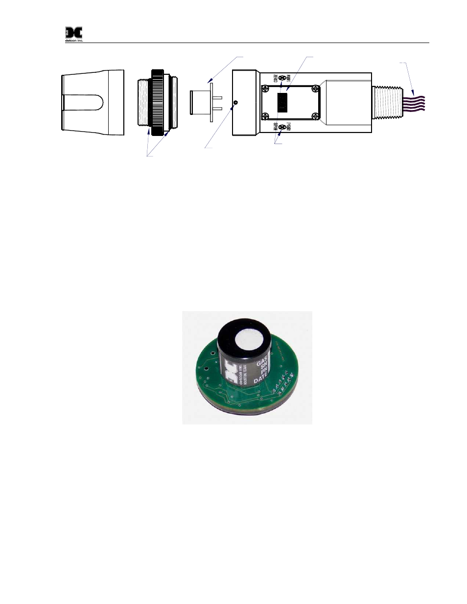 Intelligent plug-in pid gas sensor, 4 intelligent plug-in pid gas sensor, Figure 4 sensor assembly breakaway | Figure 5 intelligent plug-in sensor | Detcon PI-700 User Manual | Page 7 / 64