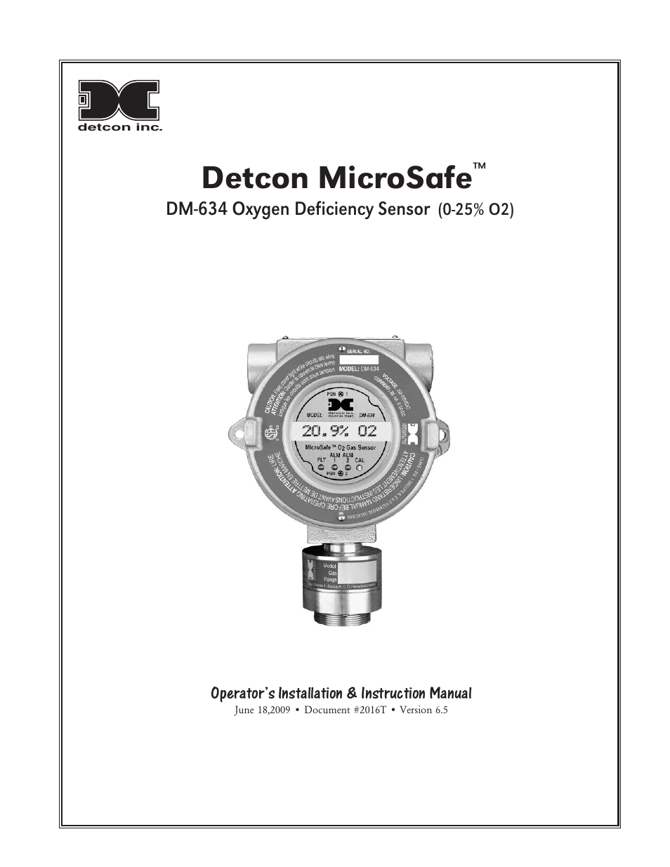 Detcon DM-634 User Manual | 21 pages