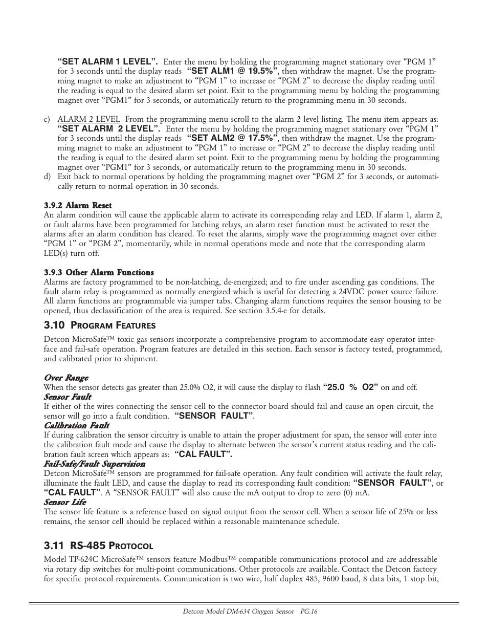 10 p | Detcon DM-634 User Manual | Page 16 / 21