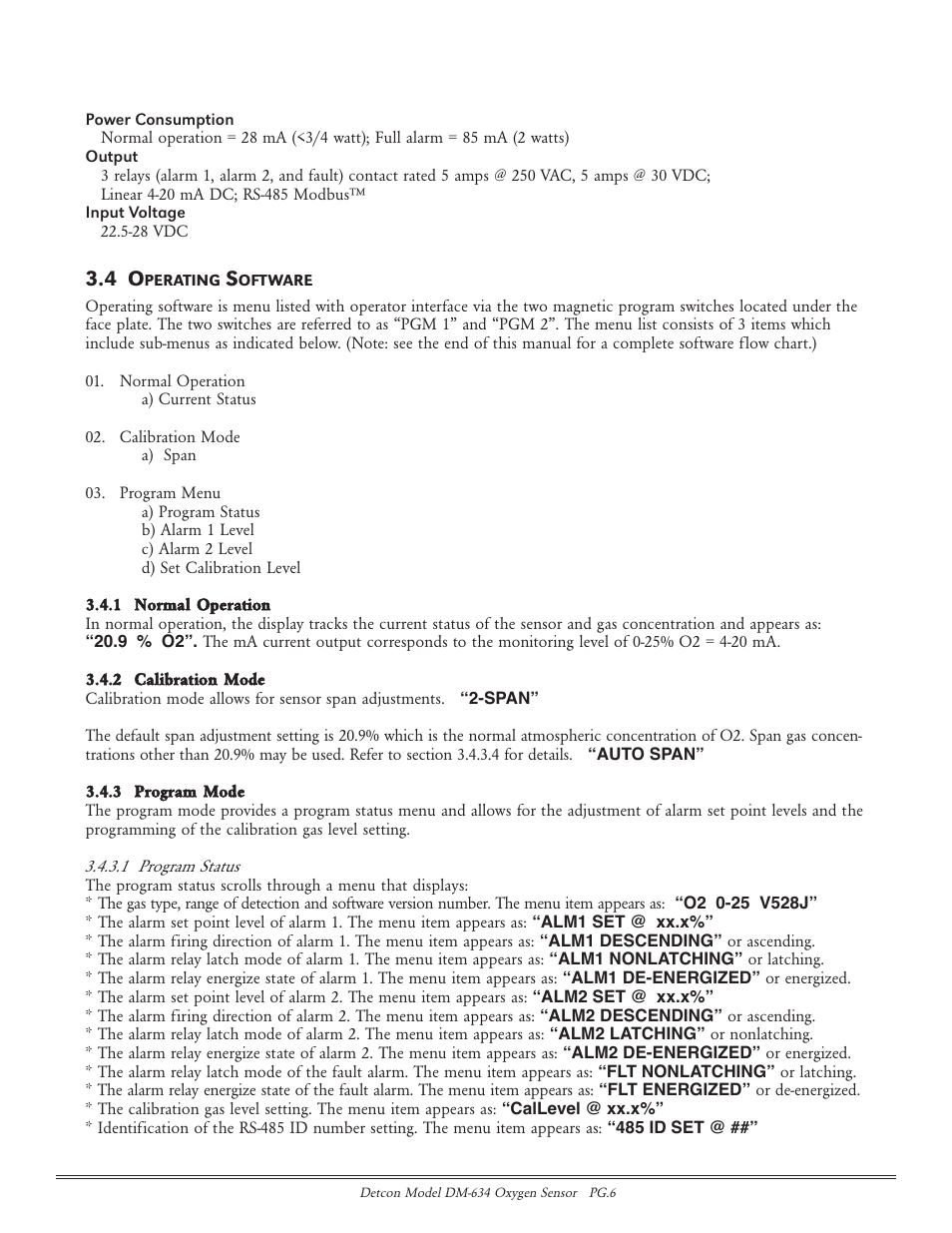 Detcon DM-634 User Manual | Page 6 / 21