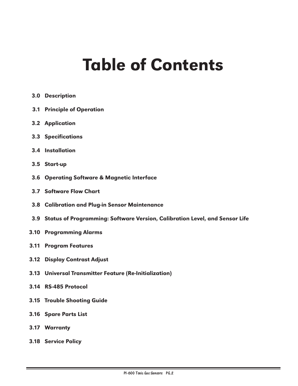 Detcon PI-600 User Manual | Page 2 / 37