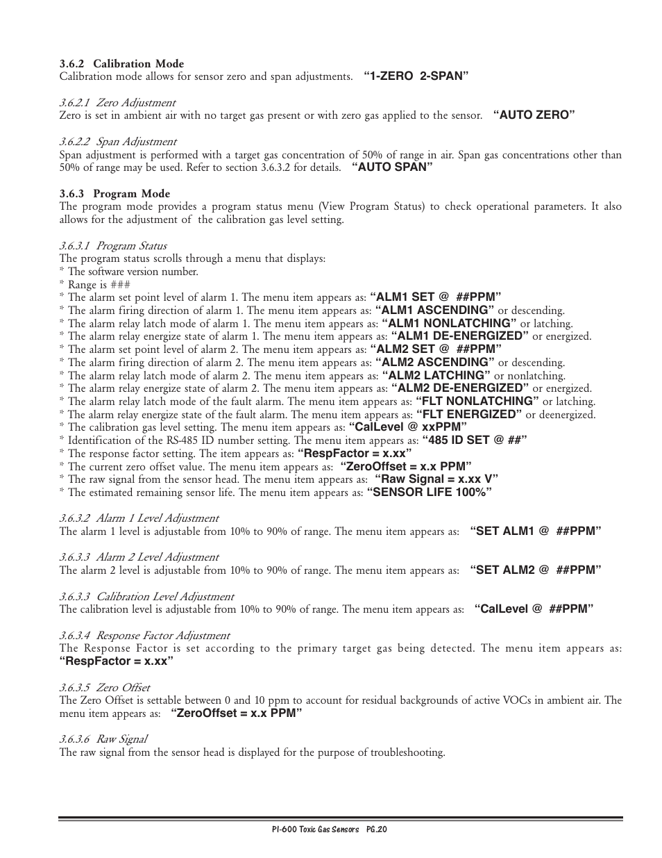 Detcon PI-600 User Manual | Page 20 / 37