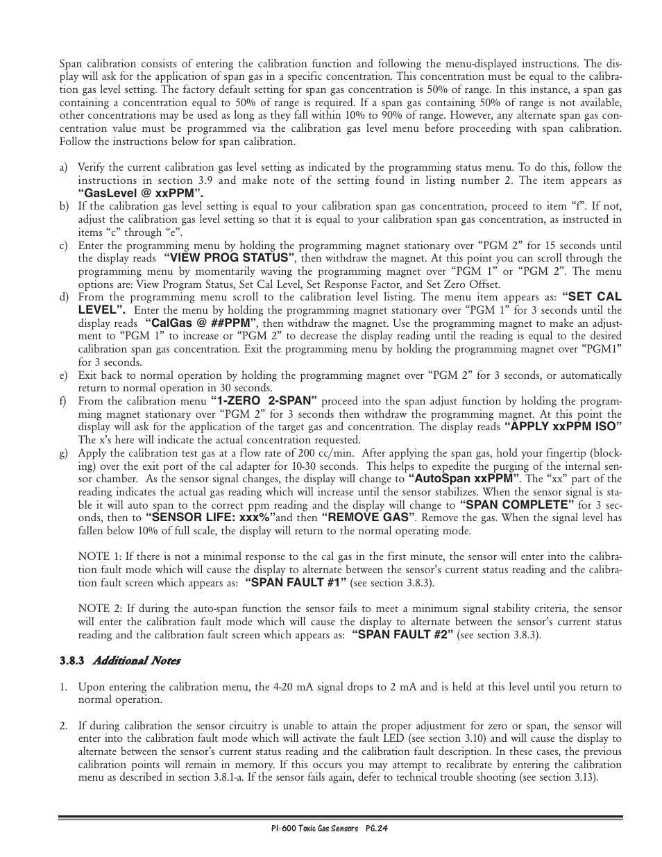 Detcon PI-600 User Manual | Page 24 / 37