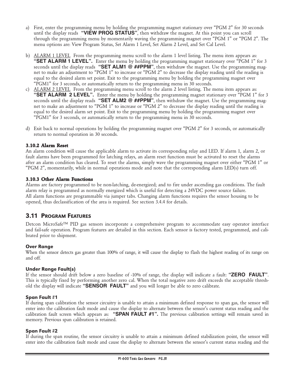 11 p | Detcon PI-600 User Manual | Page 31 / 37