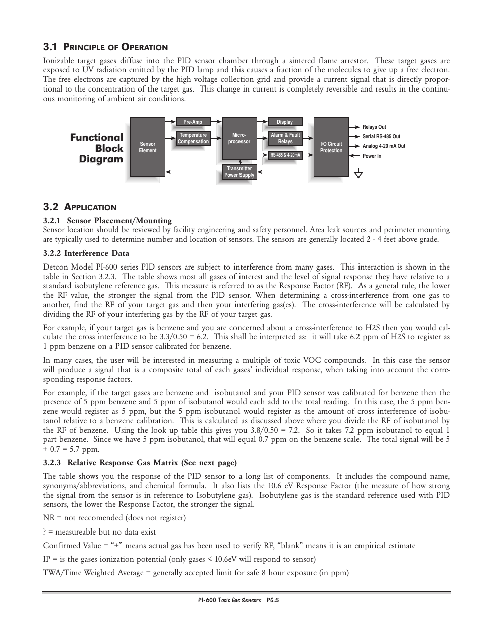 Functional block diagram functional block diagram | Detcon PI-600 User Manual | Page 5 / 37