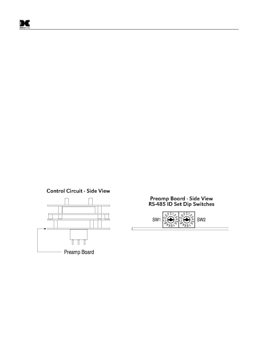 Figure 10 rs-485 id set dip switches | Detcon DM-600IS User Manual | Page 22 / 41