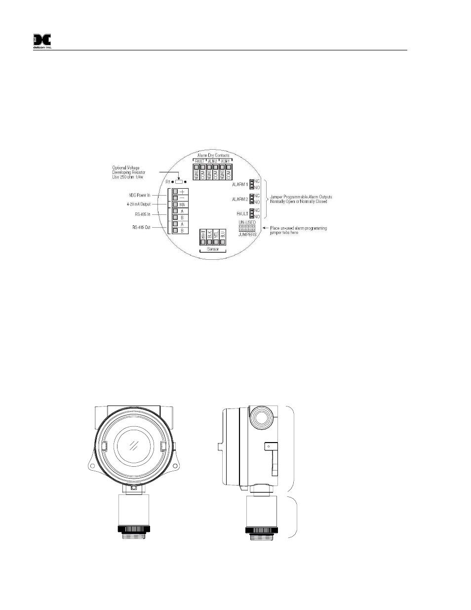 Base connector board, Explosion proof enclosure, 3 base connector board | 4 explosion proof enclosure | Detcon DM-600IS User Manual | Page 8 / 41