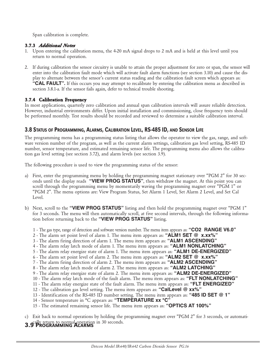 Rs-485 id | Detcon IR-642 User Manual | Page 16 / 24