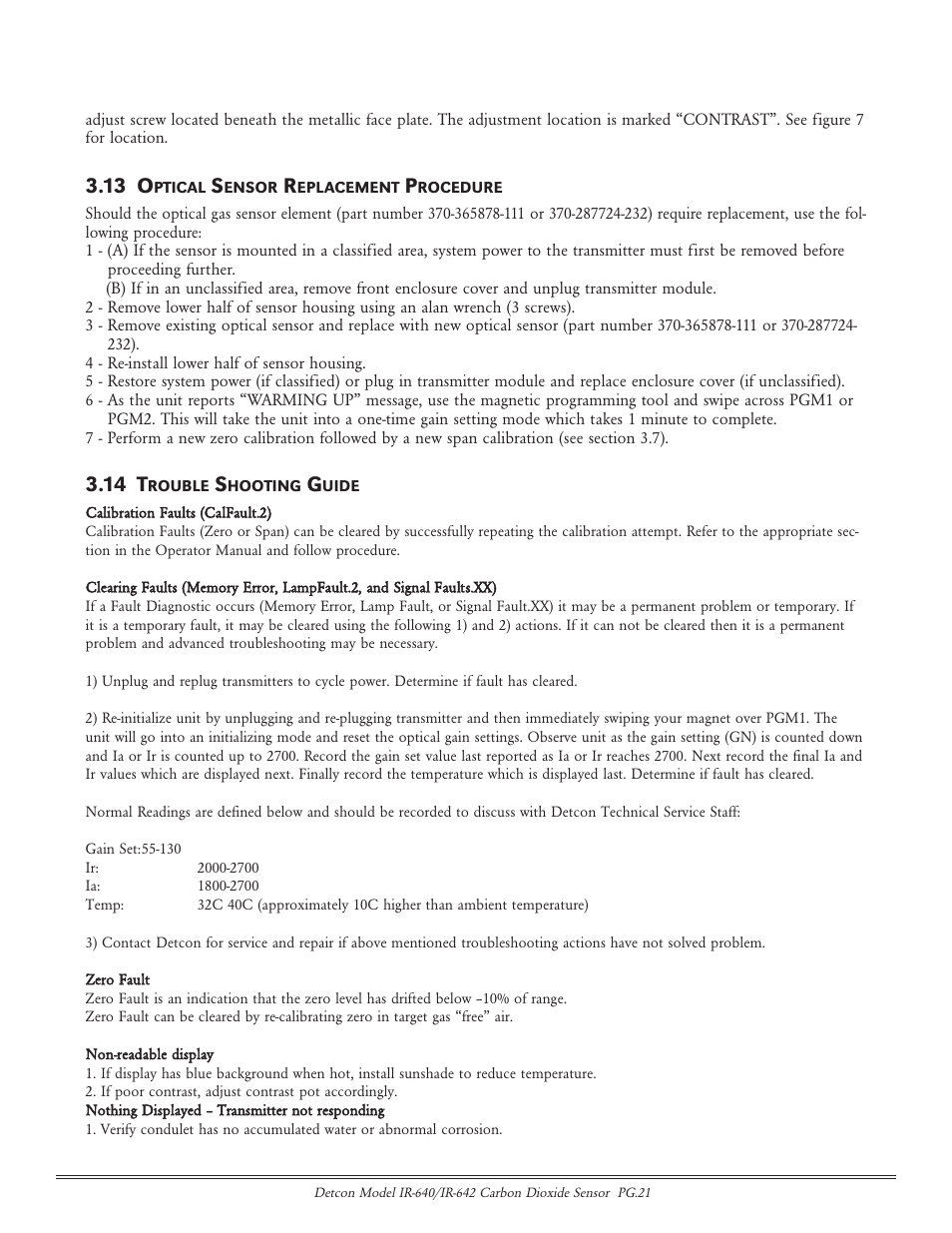 13 o, 14 t | Detcon IR-642 User Manual | Page 21 / 24