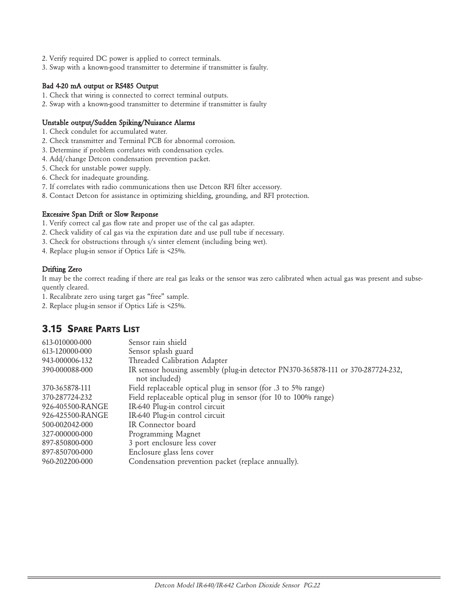 15 s | Detcon IR-642 User Manual | Page 22 / 24