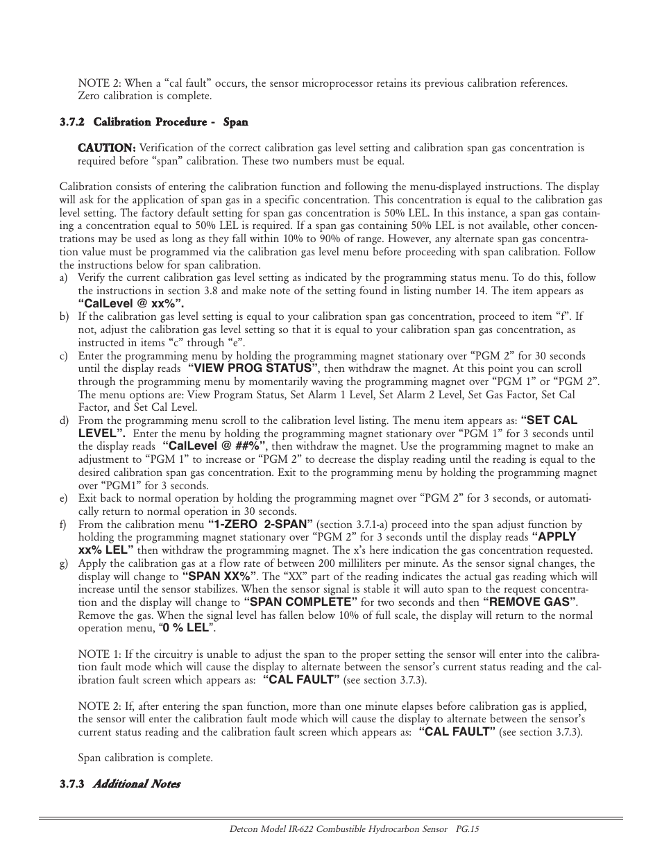 Detcon IR-622 User Manual | Page 15 / 24