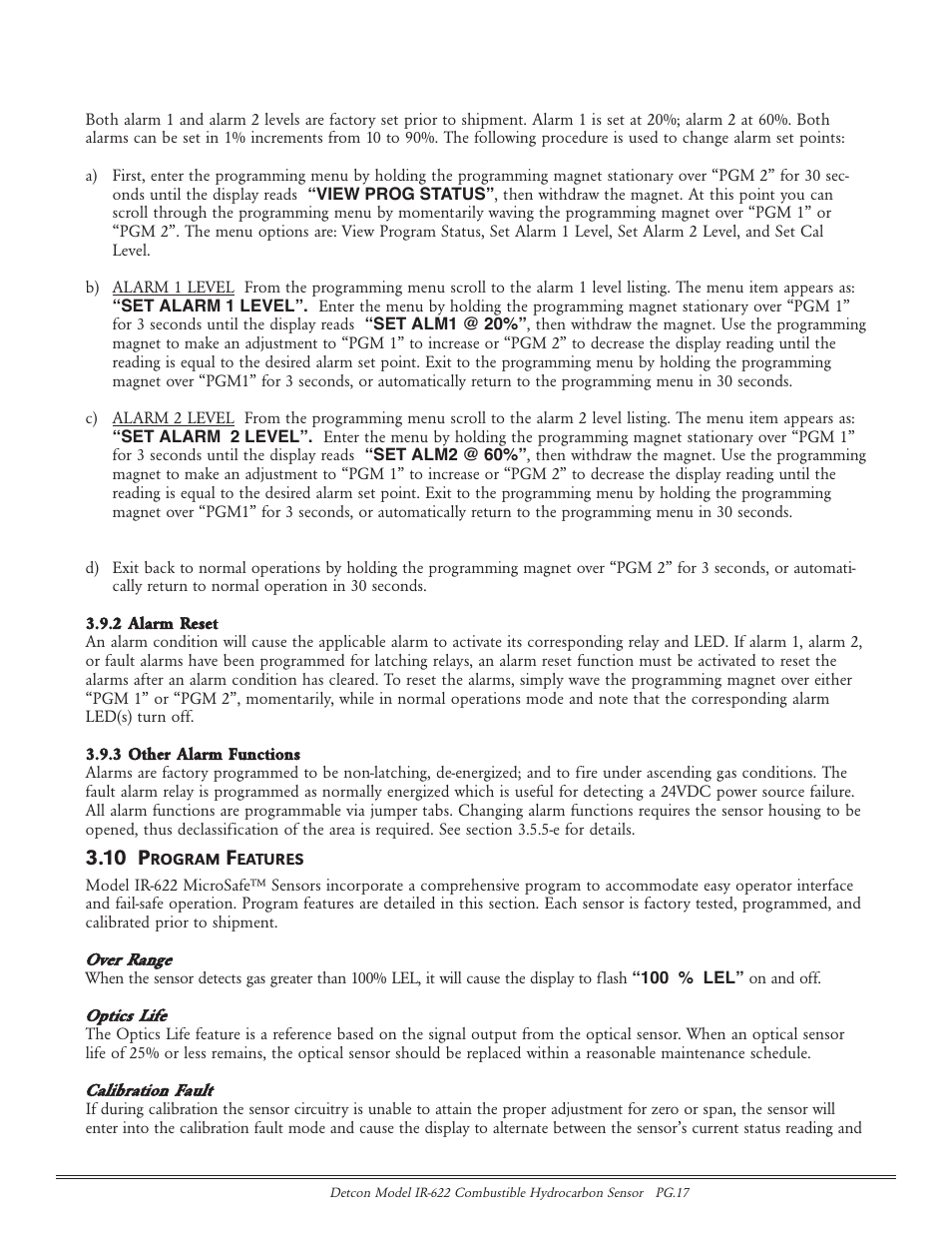 10 p | Detcon IR-622 User Manual | Page 17 / 24