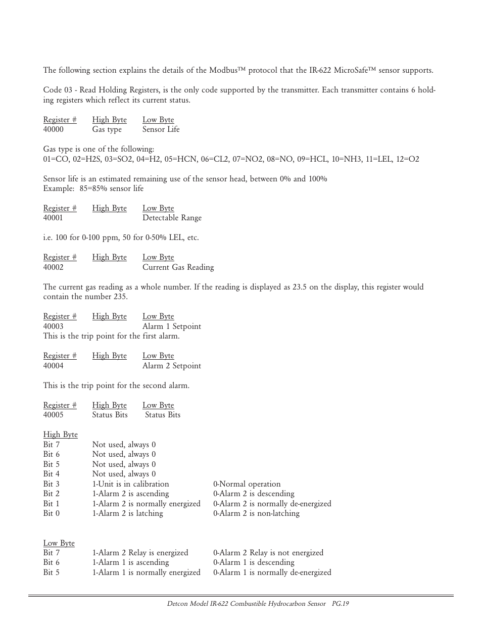 Detcon IR-622 User Manual | Page 19 / 24