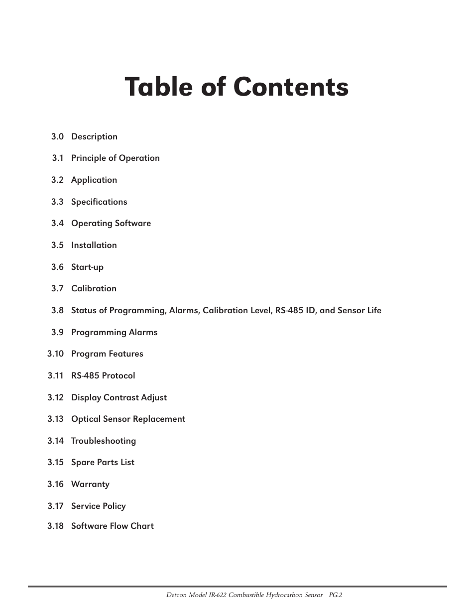 Detcon IR-622 User Manual | Page 2 / 24